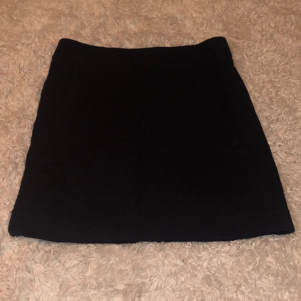 Navy Blue Mini Skirt with Pockets
